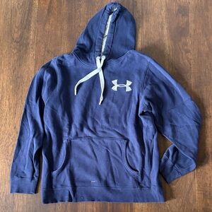 Under Armour Men's Navy Blue Hooded Pullover Sweatshirt